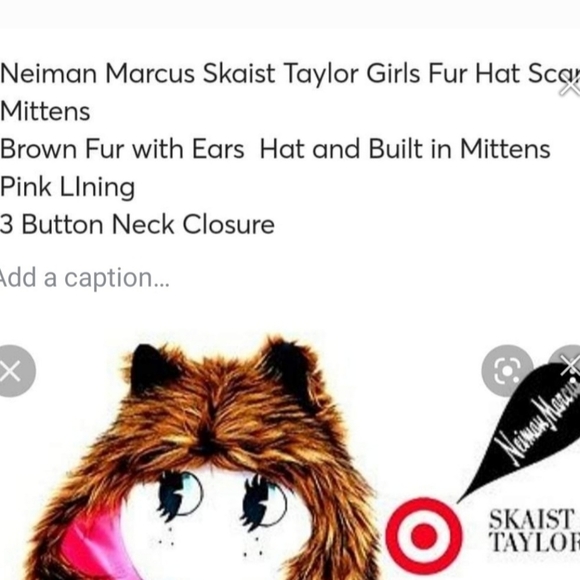 Skaist Taylor Faux Fur Fox Hat Norman Marcus Winter Head gear Designer - Picture 6 of 7
